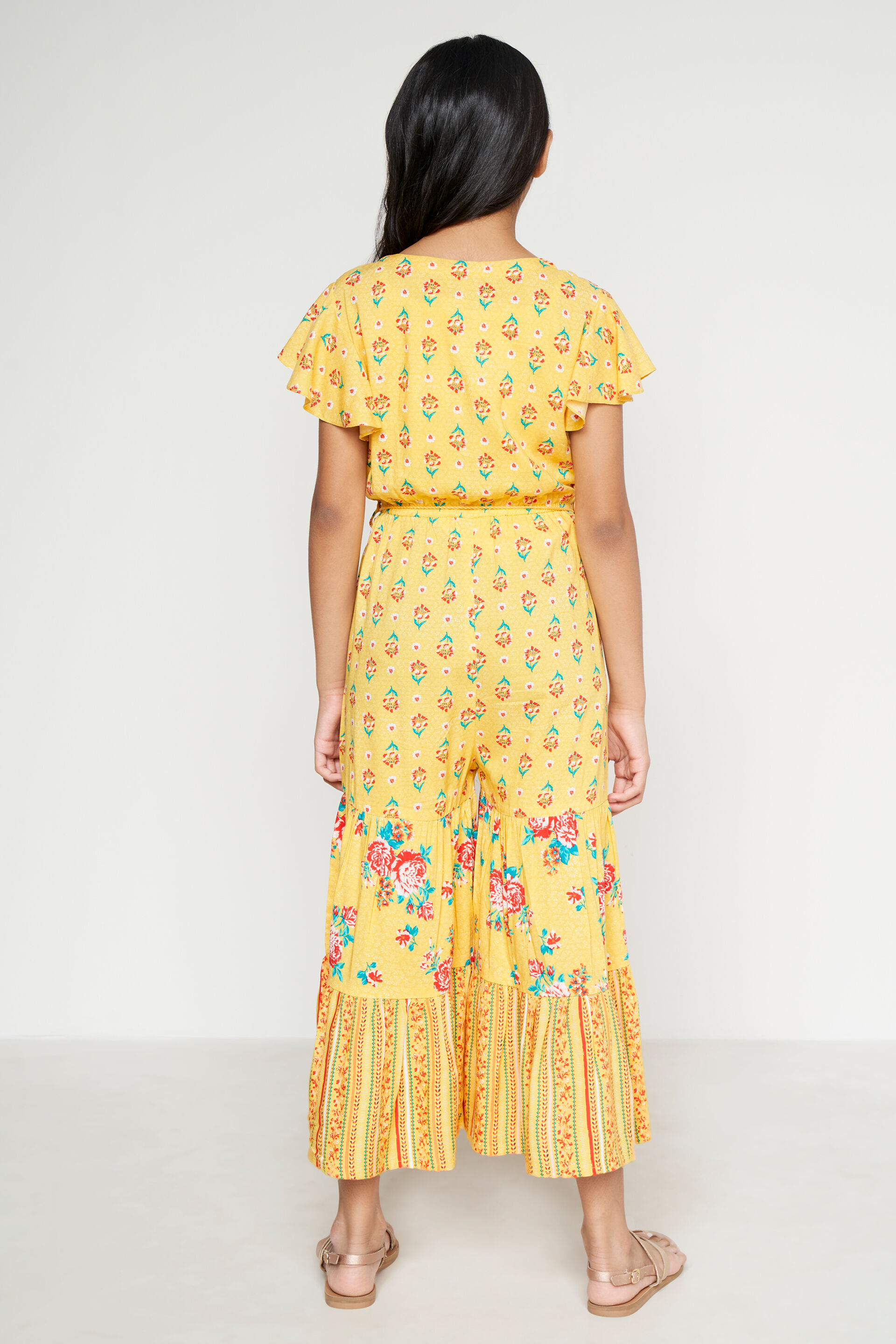 Global desi yellow jumpsuit clearance